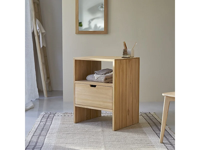 Aufbewahrungsmöbel Kwarto aus Teakholz, 60 cm