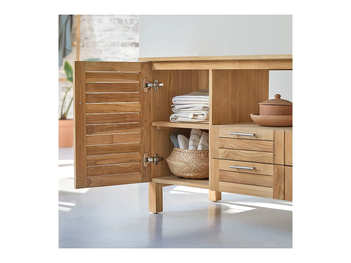 Meuble de rangement en bois de teck 165 Soho