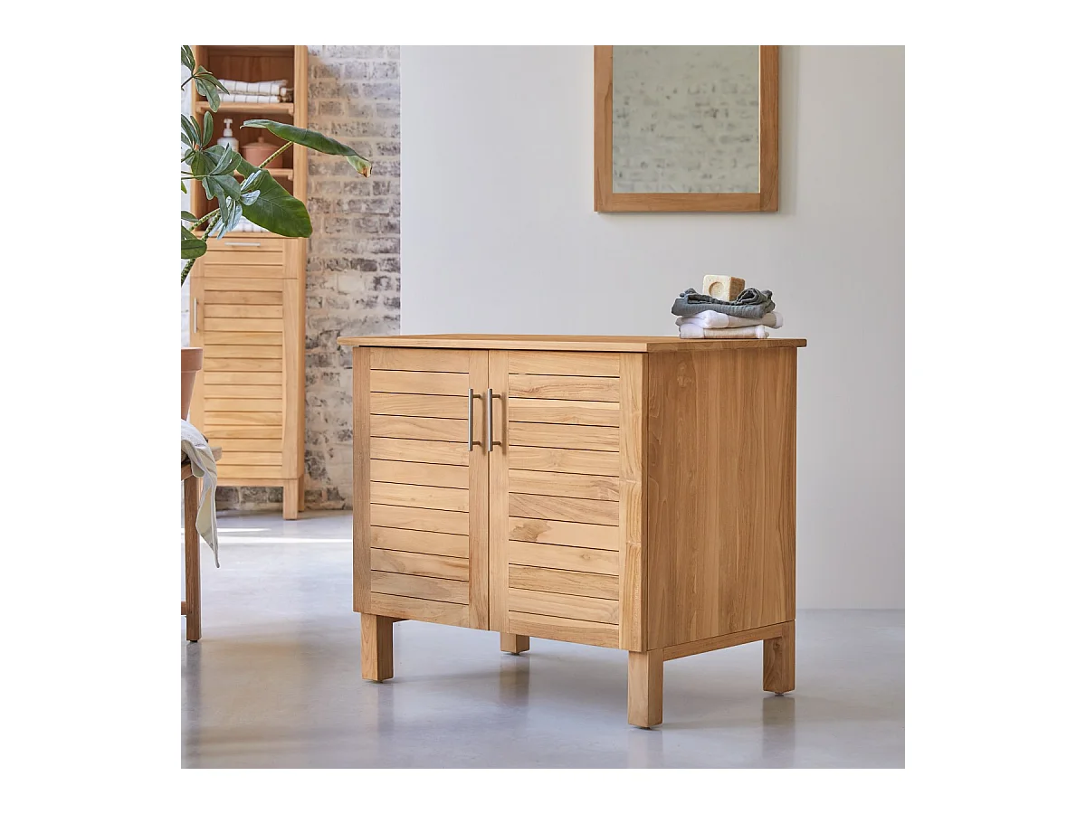 Aufbewahrungsmöbel Soho aus Teakholz, 85 cm