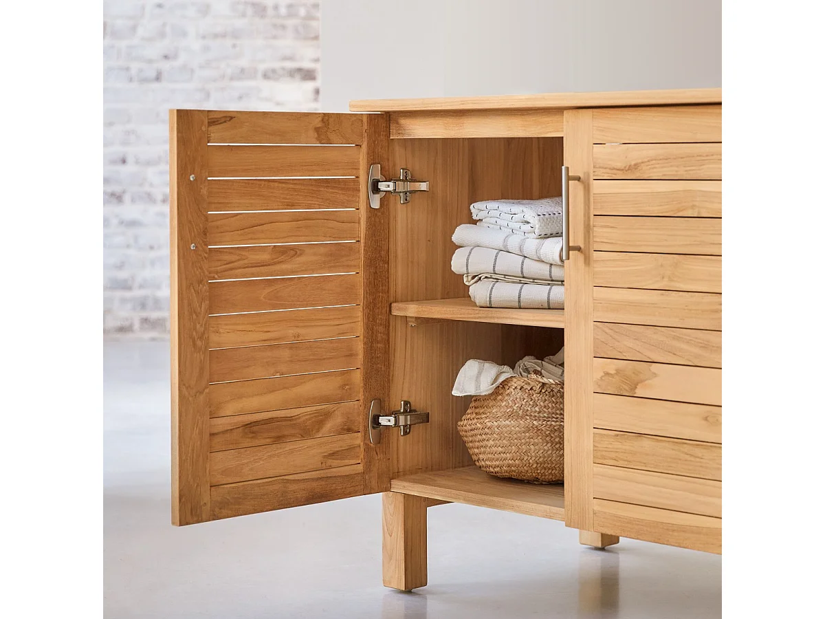 Aufbewahrungsmöbel Soho aus Teakholz, 85 cm