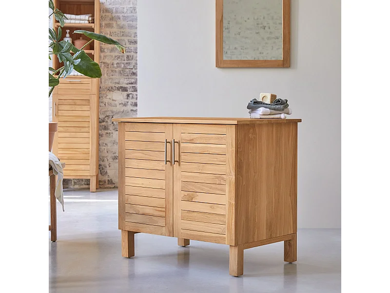 Aufbewahrungsmöbel Soho aus Teakholz, 85 cm