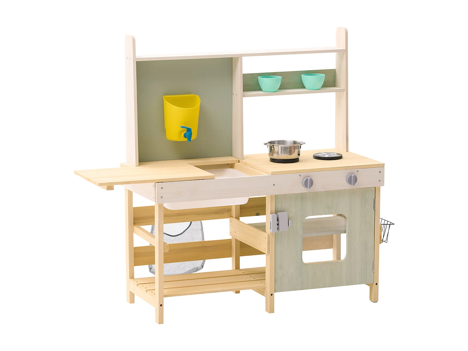 Cuisine pour Enfants, SucceBuy Cuisine en Bois de Boue, Ensemble de Cuisine de Jeu d'Extérieur pour Enfants, Jouet de Jeu de Simulation