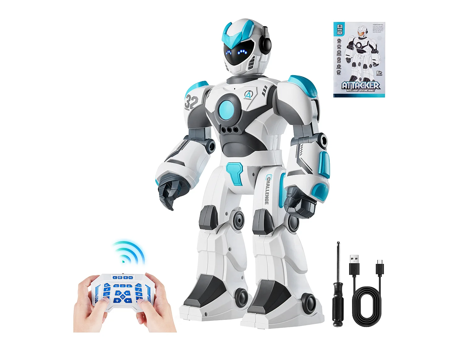 Speelgoed, SucceBuy Afstandsbedienbare Robot voor Kinderen - Programmeerbaar met Spraakbediening, Leuke Gezelschap voor Zang en Dans voor Kinderen van 6 tot 12 Jaar