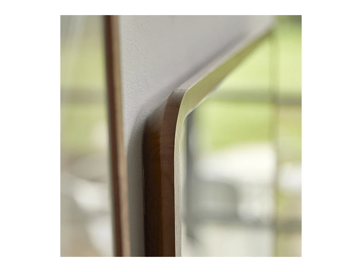 Specchio quadrato in legno massello di teak East da 60 x 60