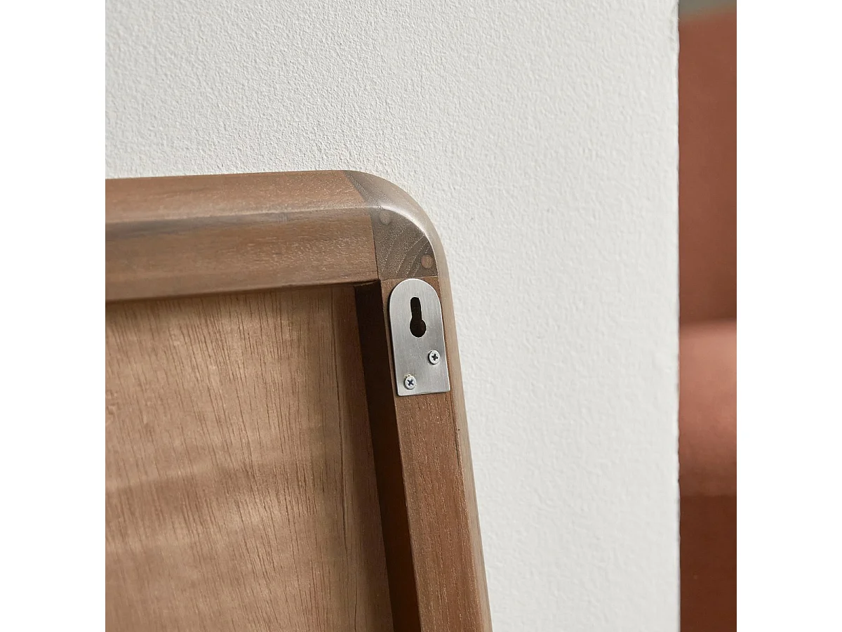 Specchio quadrato in legno massello di teak East da 60 x 60