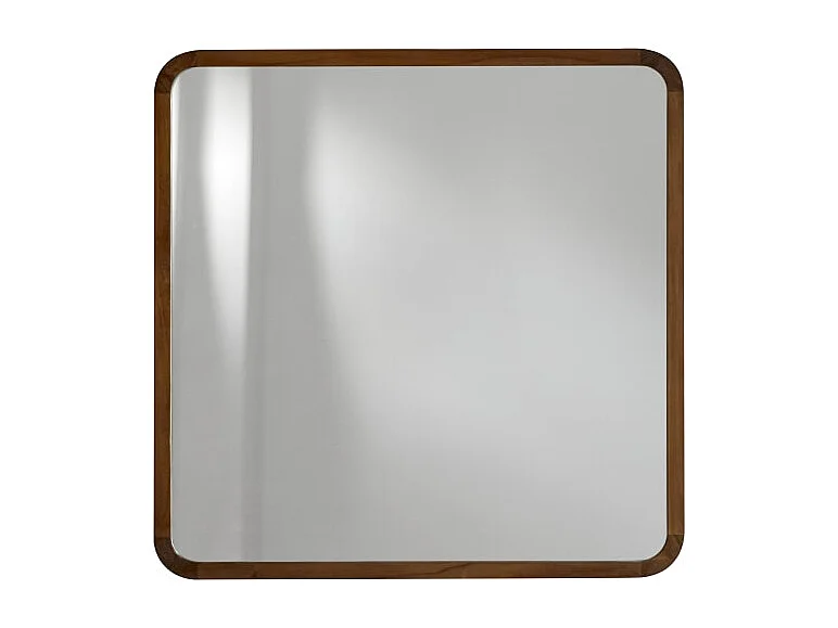Specchio quadrato in legno massello di teak East da 60 x 60