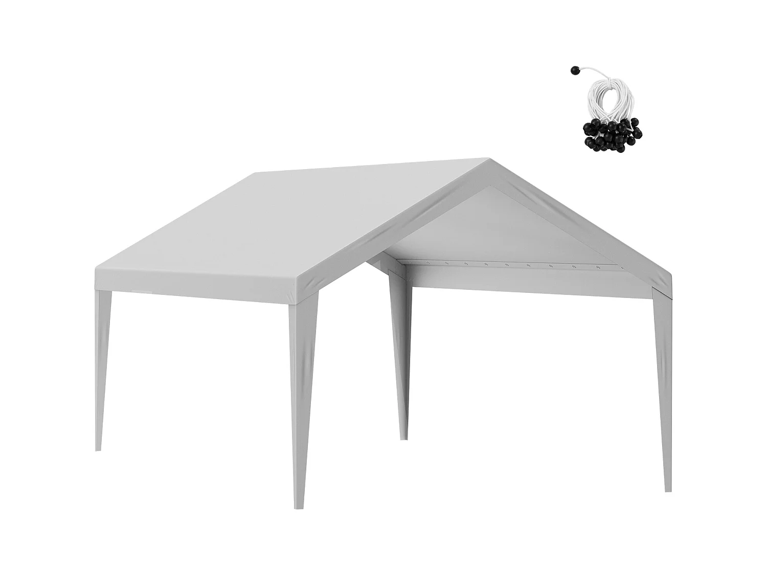 Toile D'Avent SucceBuy de Rechange pour Abri D'Auto/Carport , 366 x 610 cm, Gris