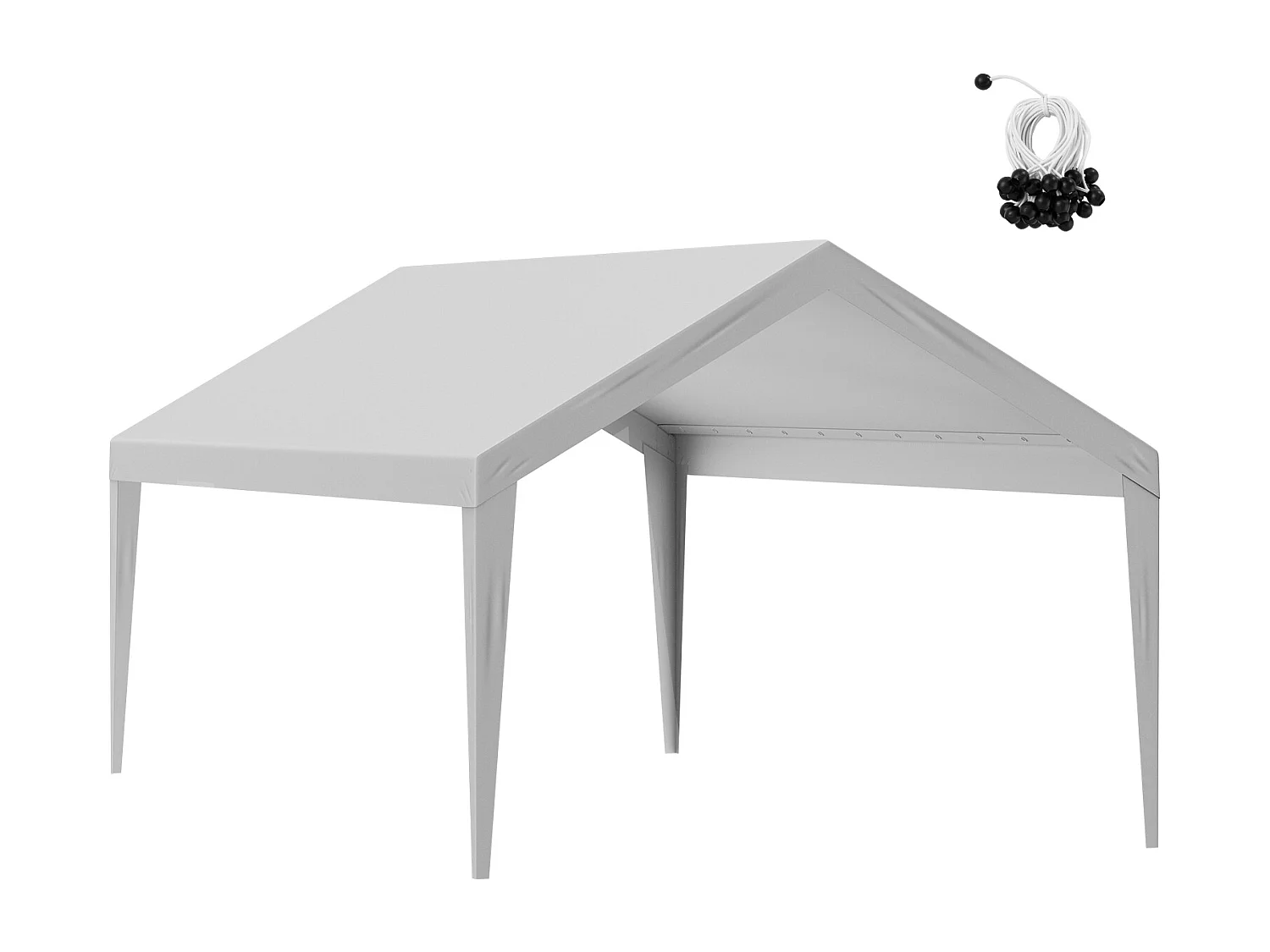 Toile D'Avent SucceBuy de Rechange pour Abri D'Auto/Carport , 366 x 610 cm, Gris