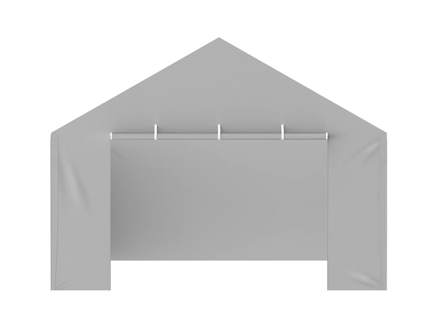 Toile D'Avent SucceBuy de Rechange pour Abri D'Auto / Carport,  396 x 610 cm, avec Paroi Latérale, Gris