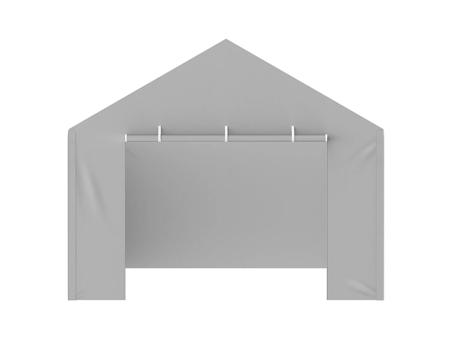 Toile D'Avent SucceBuy de Rechange pour Abri D'Auto/Carport, 366 x 610 cm, avec Paroi Latérale, Gris