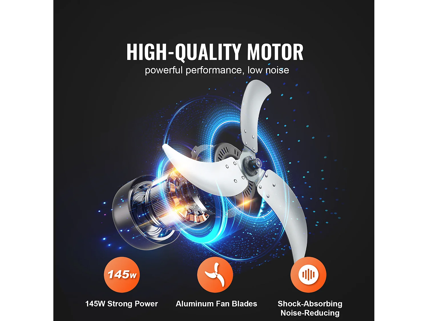 Ventilator SucceBuy Industrieel Trommel 61 cm met Handige Timer en 3 Instelbare Snelheden - Perfect voor Grote Ruimtes zoals Magazijnen en Garages