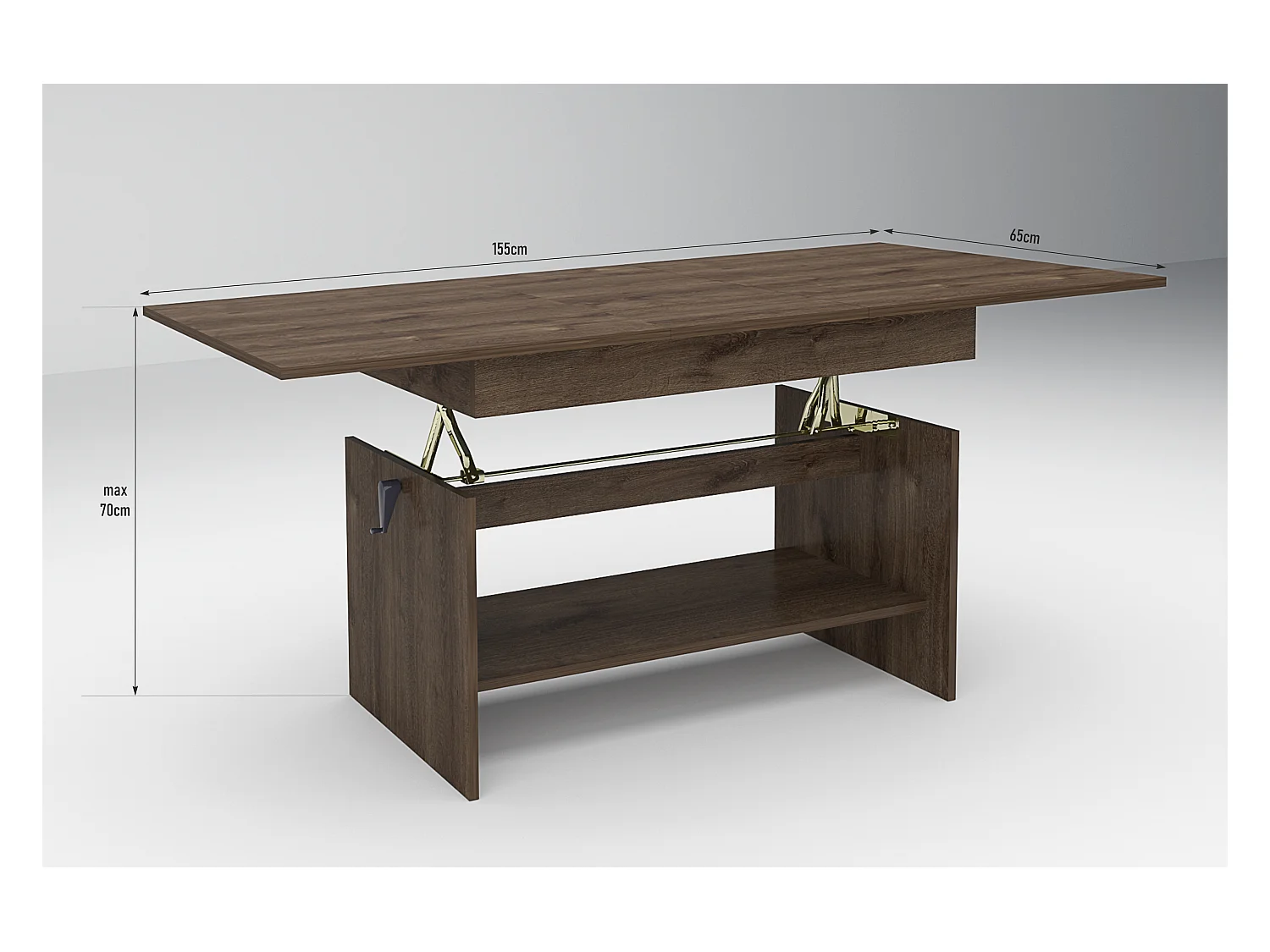 Tavolino da salotto allungabile marrone TG3