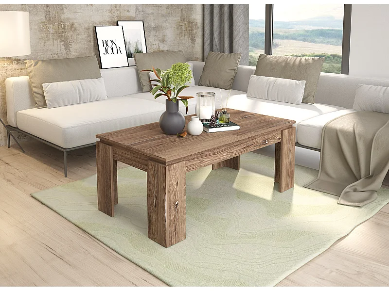 Tavolino da salotto allungabile marrone TG4