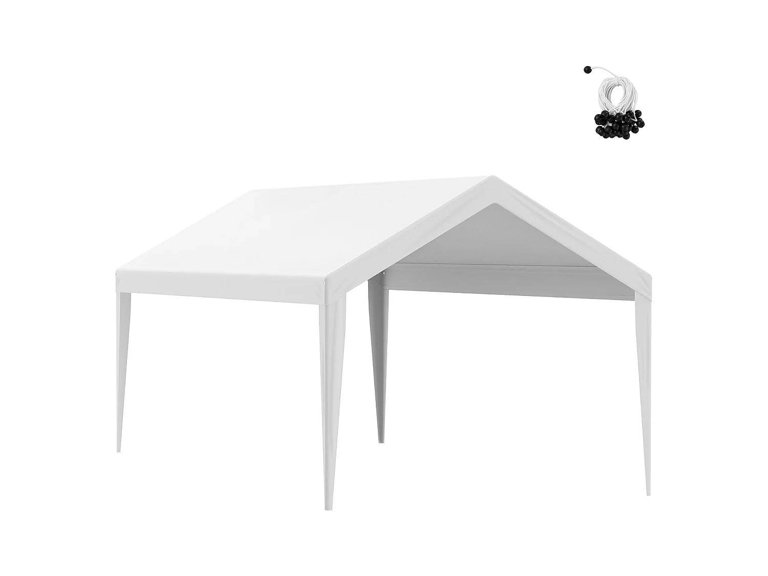 Toile D'Avent SucceBuy de Rechange pour Abri D'Auto, 305 x 610 cm, Blanc, Bâche Robuste pour Abri de Garage, Imperméable et Protégée Contre les UV