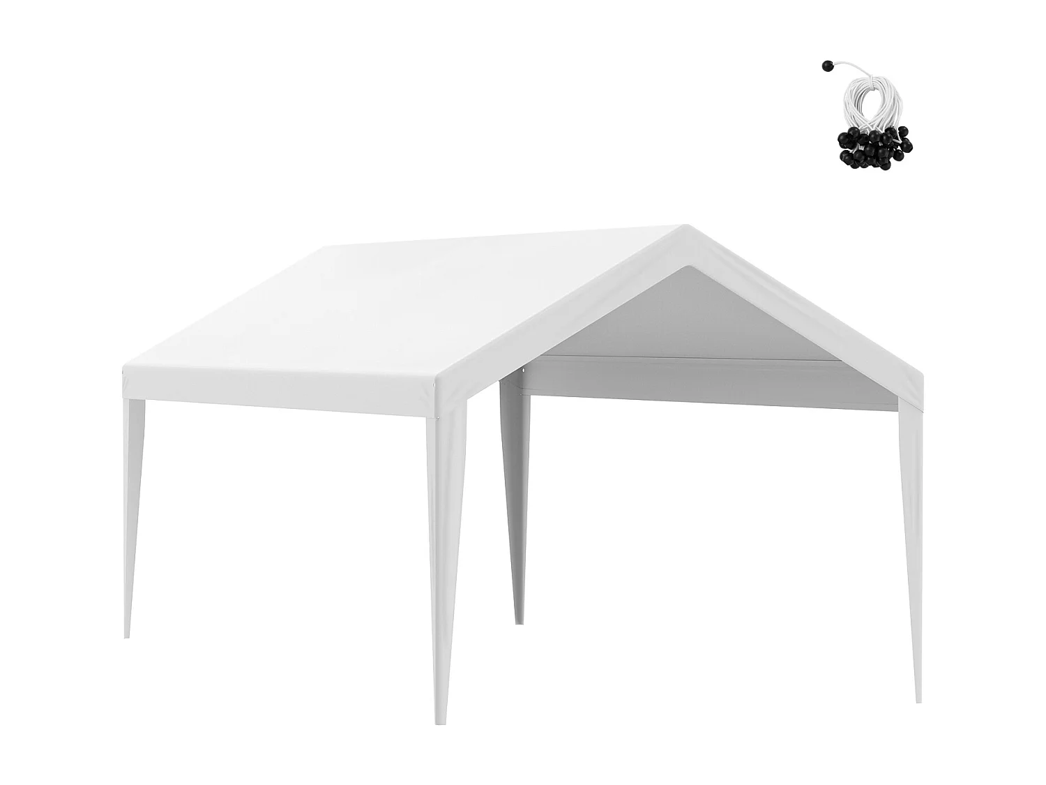 Toile D'Avent SucceBuy de Rechange pour Abri D'Auto, 305 x 610 cm, Blanc, Bâche Robuste pour Abri de Garage, Imperméable et Protégée Contre les UV