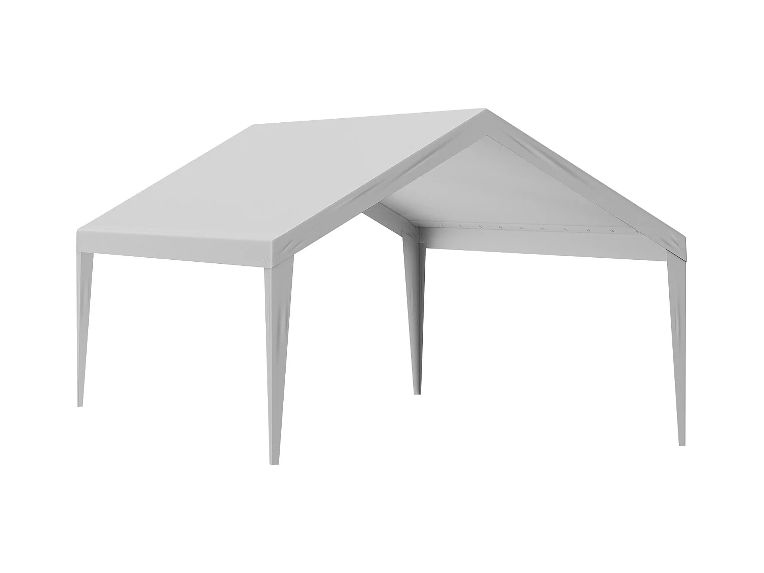 Toile D'Avent SucceBuy de Rechange pour Abri D'Auto, 396 x 610 cm, Gris, Bâche Robuste pour Abri de Garage, Imperméable et Protégée Contre les UV