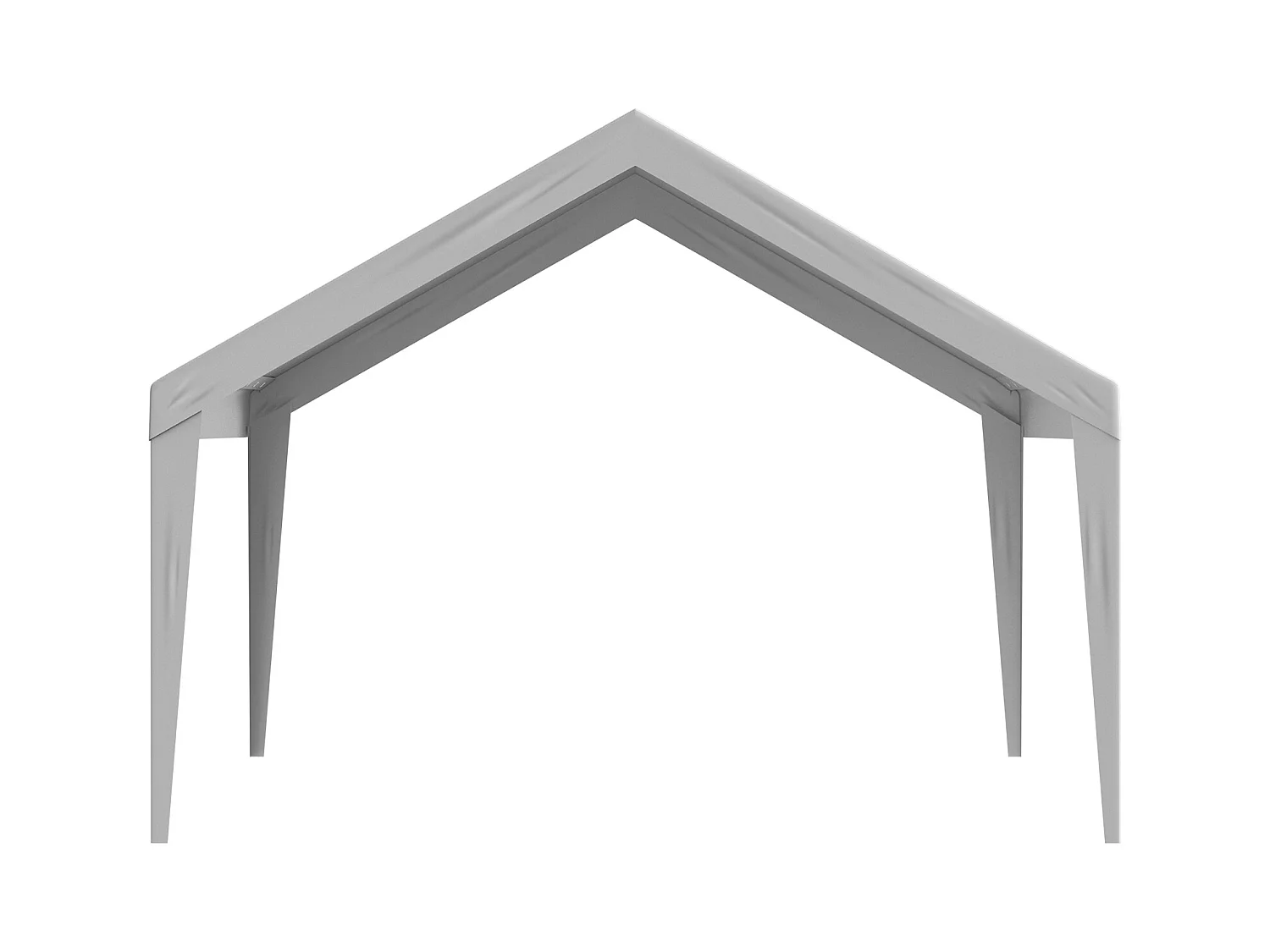 Toile D'Avent SucceBuy de Rechange pour Abri D'Auto, 396 x 610 cm, Gris, Bâche Robuste pour Abri de Garage, Imperméable et Protégée Contre les UV