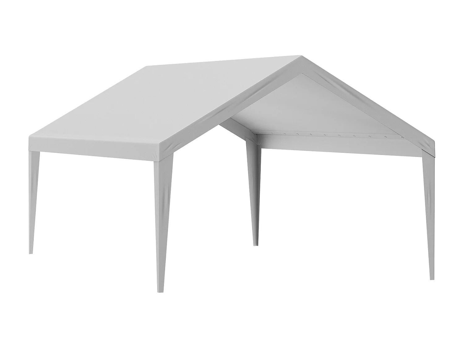 Toile D'Avent SucceBuy de Rechange pour Abri D'Auto, 396 x 610 cm, Gris, Bâche Robuste pour Abri de Garage, Imperméable et Protégée Contre les UV