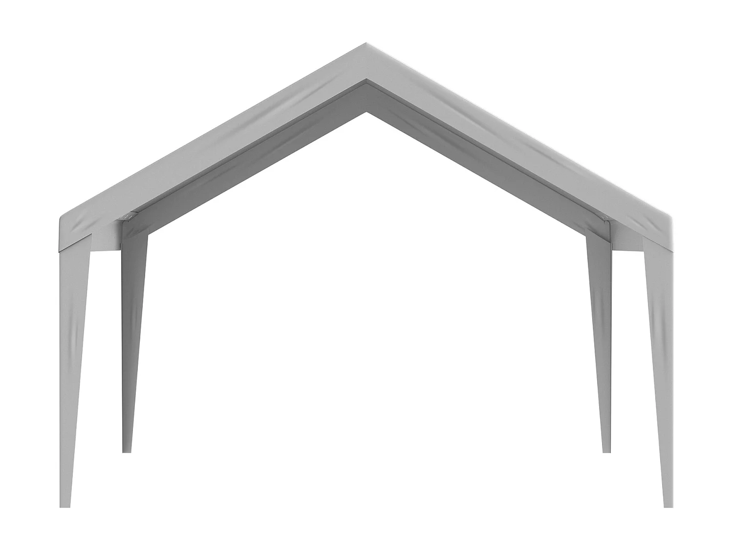 Toile D'Avent SucceBuy de Rechange pour Abri D'Auto, 396 x 610 cm, Gris, Bâche Robuste pour Abri de Garage, Imperméable et Protégée Contre les UV