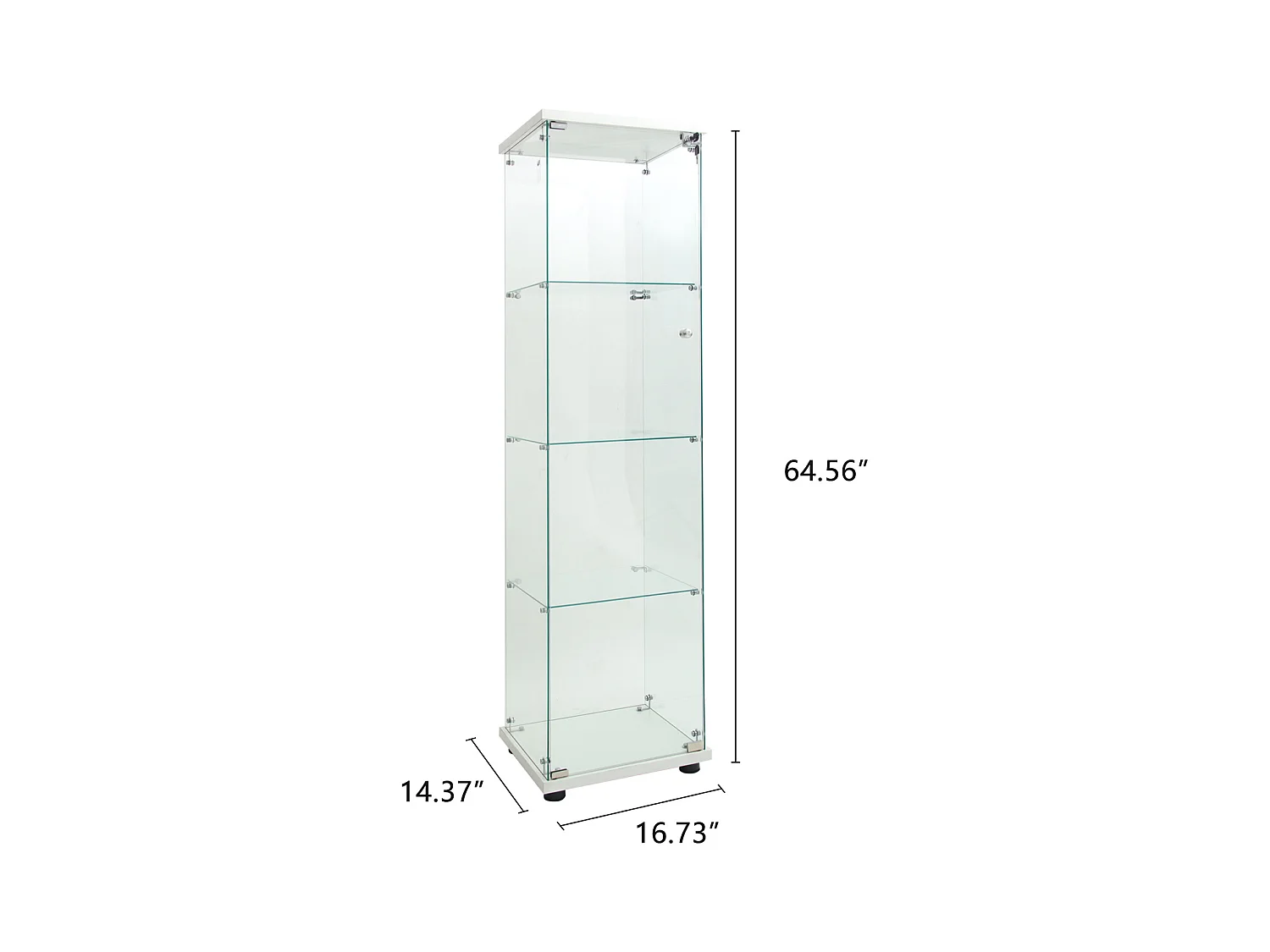 Vitrine en Verre 4 Couches avec LED , vitrine en Verre pour Salon , vitrine de Collection , blanc