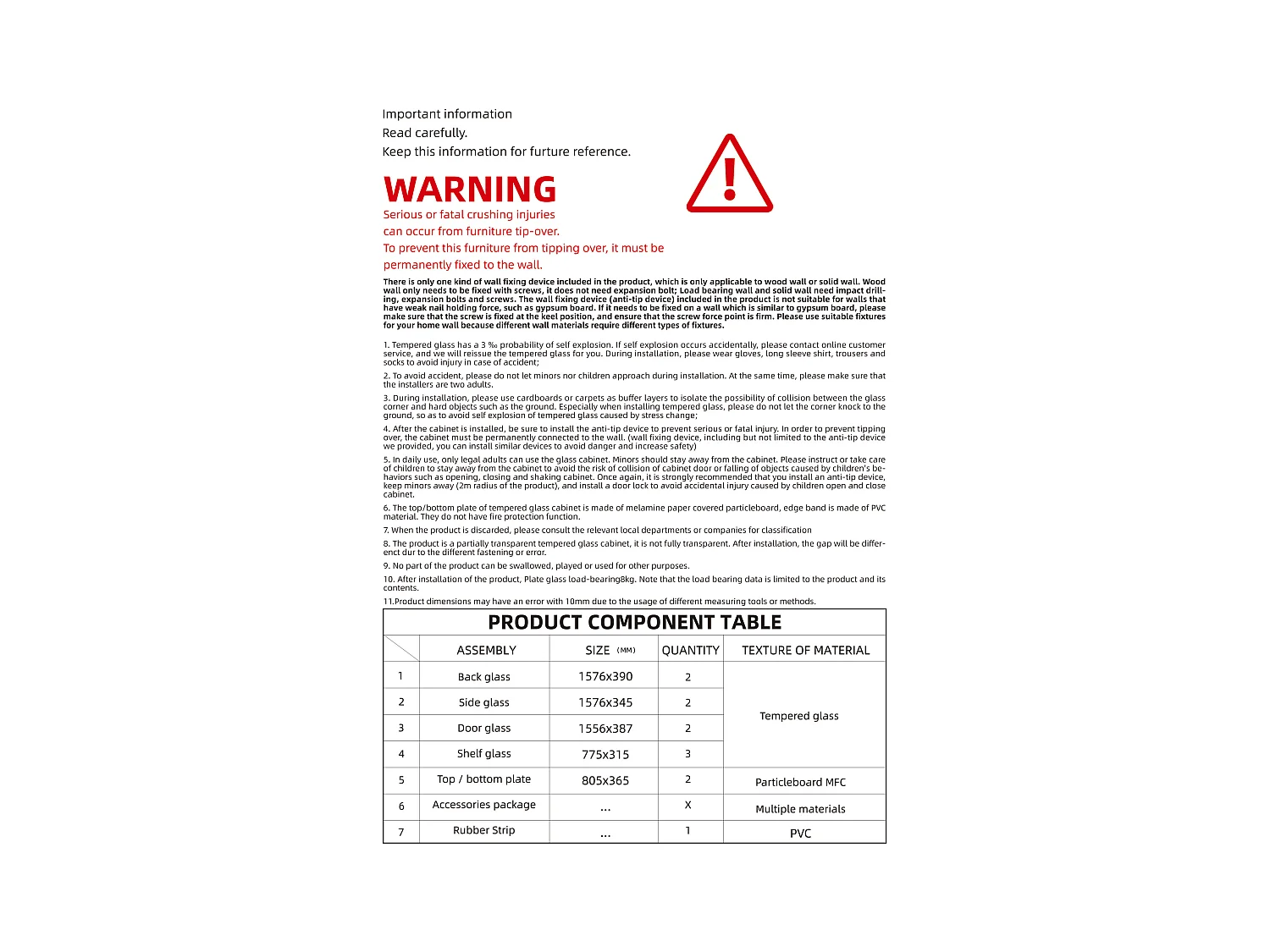 Vitrine de 4 níveis, vitrine transparente para estatuetas, vitrine de vidro temperado com porta, preta
