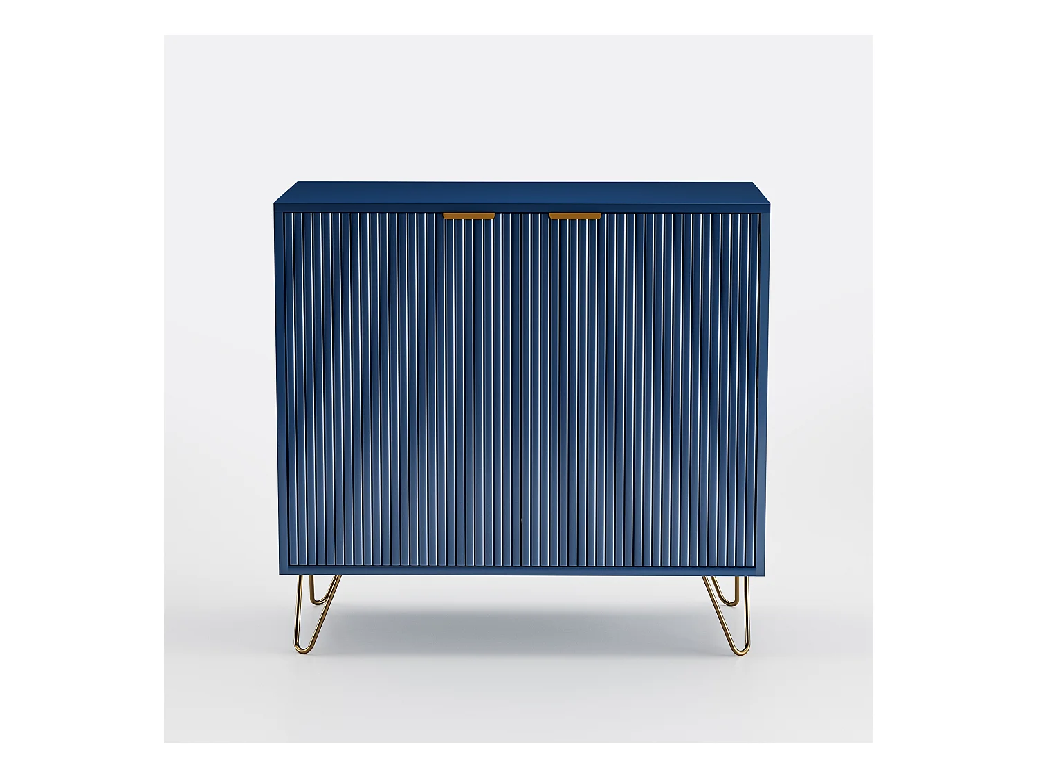 Cómoda de 2 puertas y estantería, aparador, mueble de cocina, dormitorio 80 x 40 x 78 cm, azul