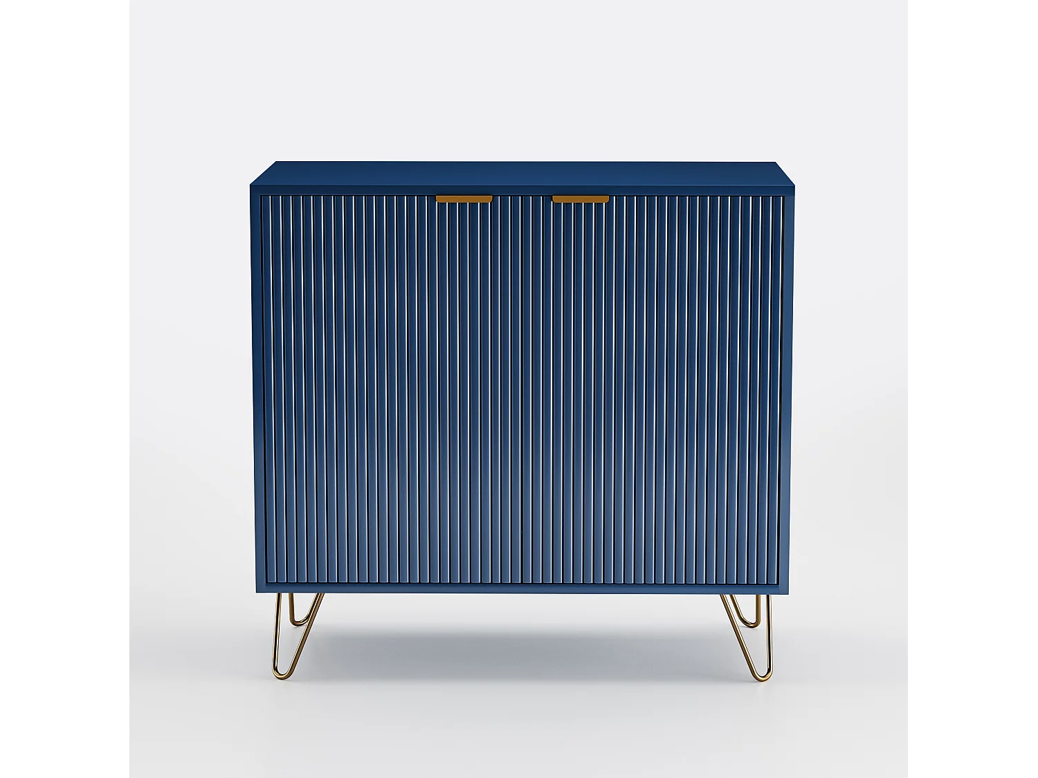 Cassettiera a 2 ante con ripiano, credenza, mobile da cucina, camera da letto, 80 x 40 x 78 cm, blu
