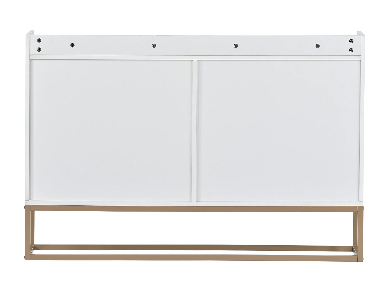 Buffet moderne 120x30 cm, commode avec portes, meuble de rangement, buffet sans poignées, blanc