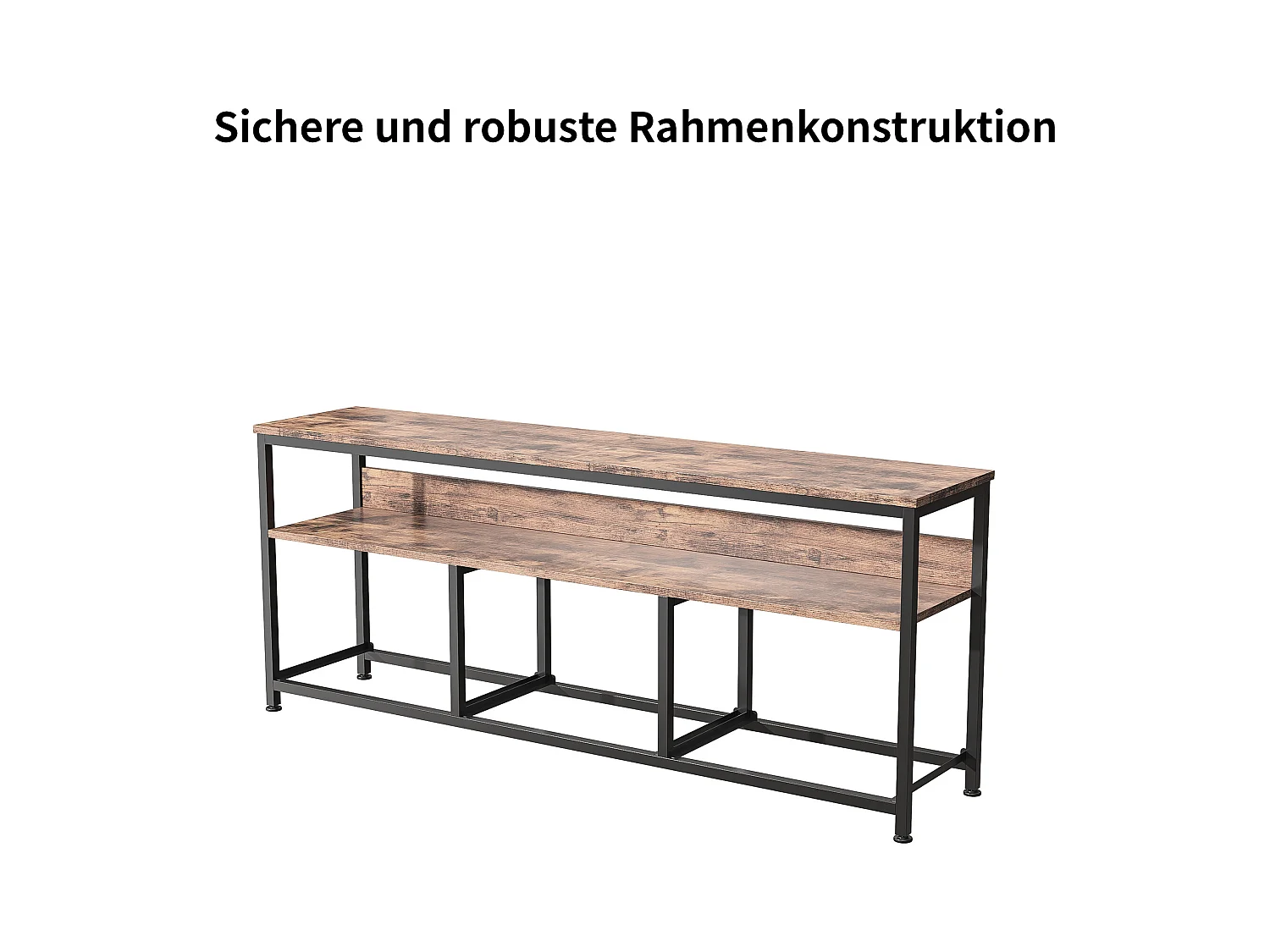 Mueble de TV 137x30x57 cm, con iluminación LED y cajones, con espacio de almacenaje, madera