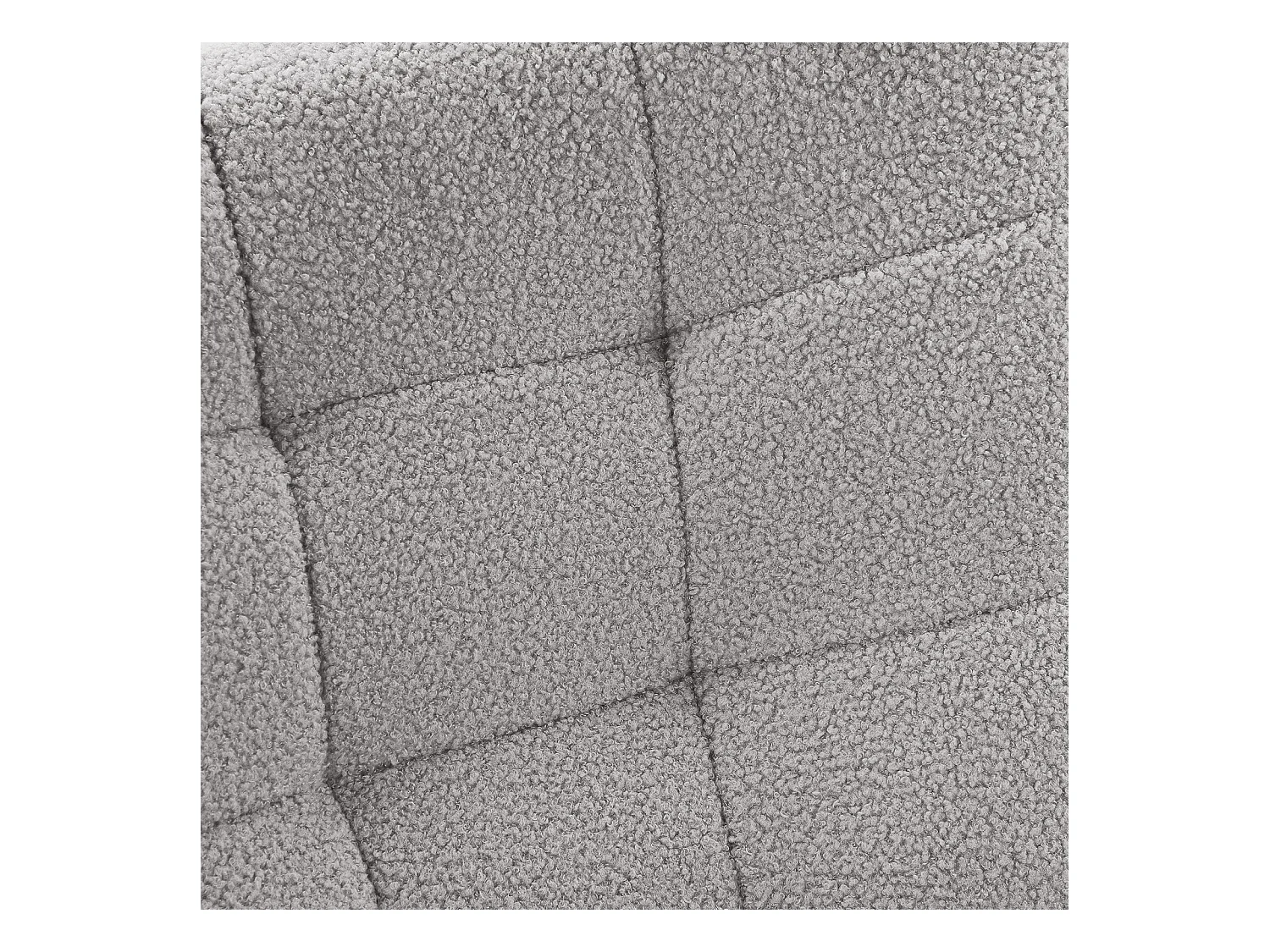 Fauteuil à bascule en peluche Teddy, fauteuil de lecture rembourré, dossier à carreaux, Gris clair