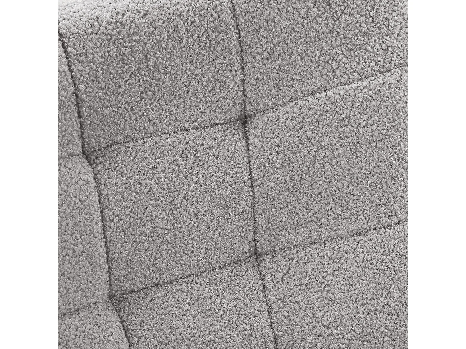 Fauteuil à bascule en peluche Teddy, fauteuil de lecture rembourré, dossier à carreaux, Gris clair