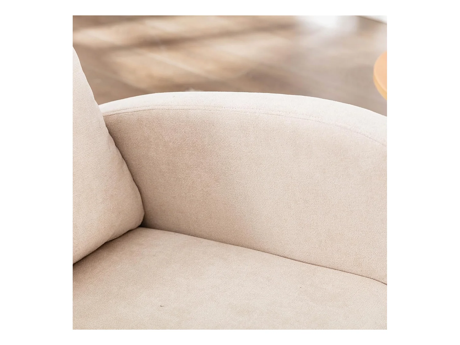 Fauteuil à Bascule avec Coussin arqué en Tissu éponge, Fauteuil Relaxant avec accoudoirs, beigei