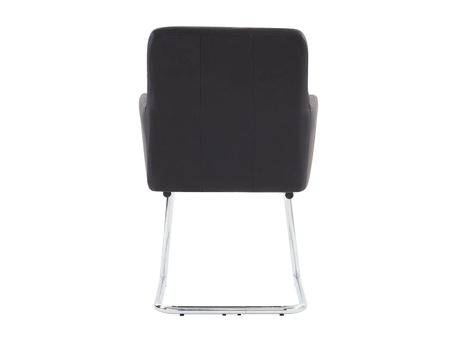 Set di 2 sedie da pranzo, con rivestimento in similpelle e gambe in metallo, grigio