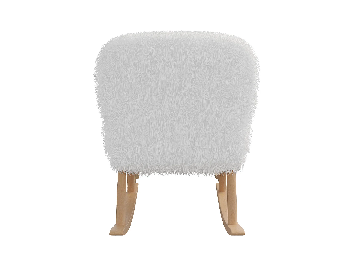 Chaise à bascule en cachemire avec ottoman , chaise à bascule rembourrée avec poche , blanc