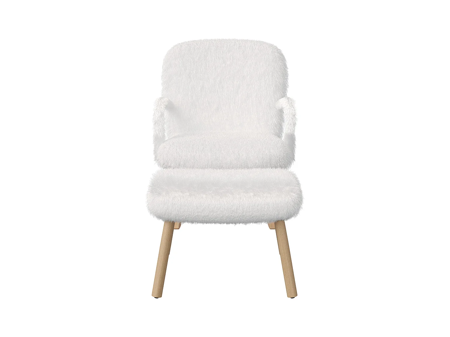 Chaise à bascule en cachemire avec ottoman , chaise à bascule rembourrée avec poche , blanc