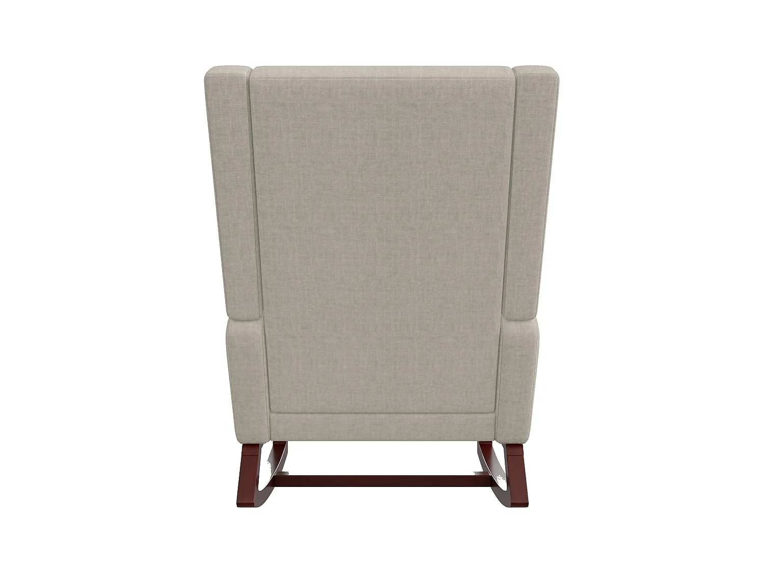 Mecedora con reposapiés, patas de madera maciza antideslizantes, mecedora, beige