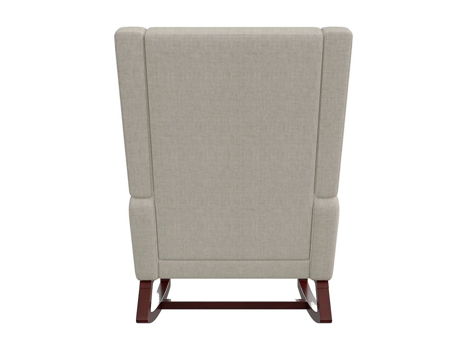 Mecedora con reposapiés, patas de madera maciza antideslizantes, mecedora, beige