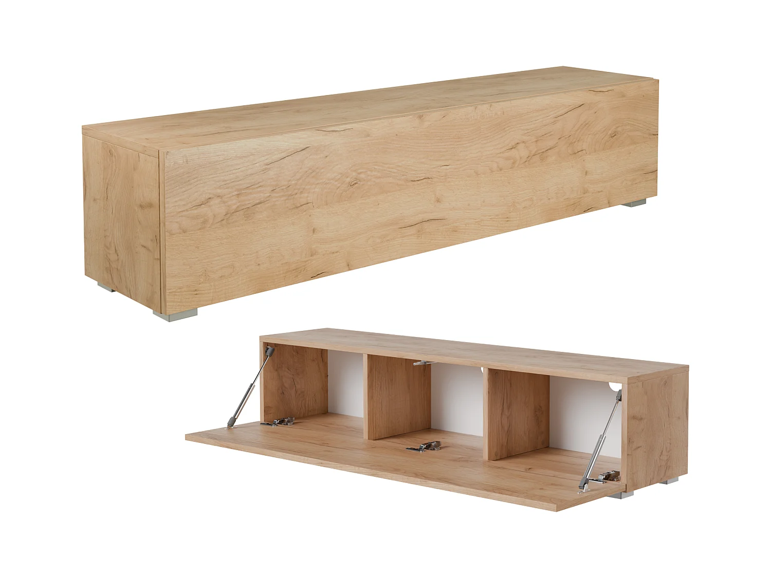 Meuble TV 105 cm 140 cm Banc Télé  Suspendu Banc Télévision Moderne Flottante pour Salon