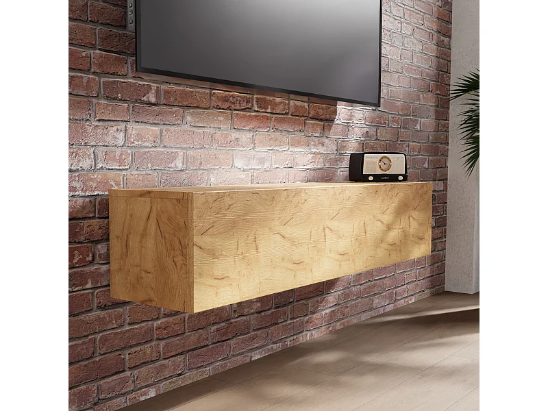 Meuble TV 105 cm 140 cm Banc Télé  Suspendu Banc Télévision Moderne Flottante pour Salon