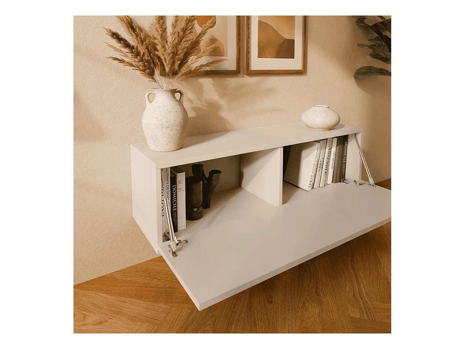 Meuble TV 105 cm 140 cm Banc Télé  Suspendu Banc Télévision Moderne Flottante pour Salon