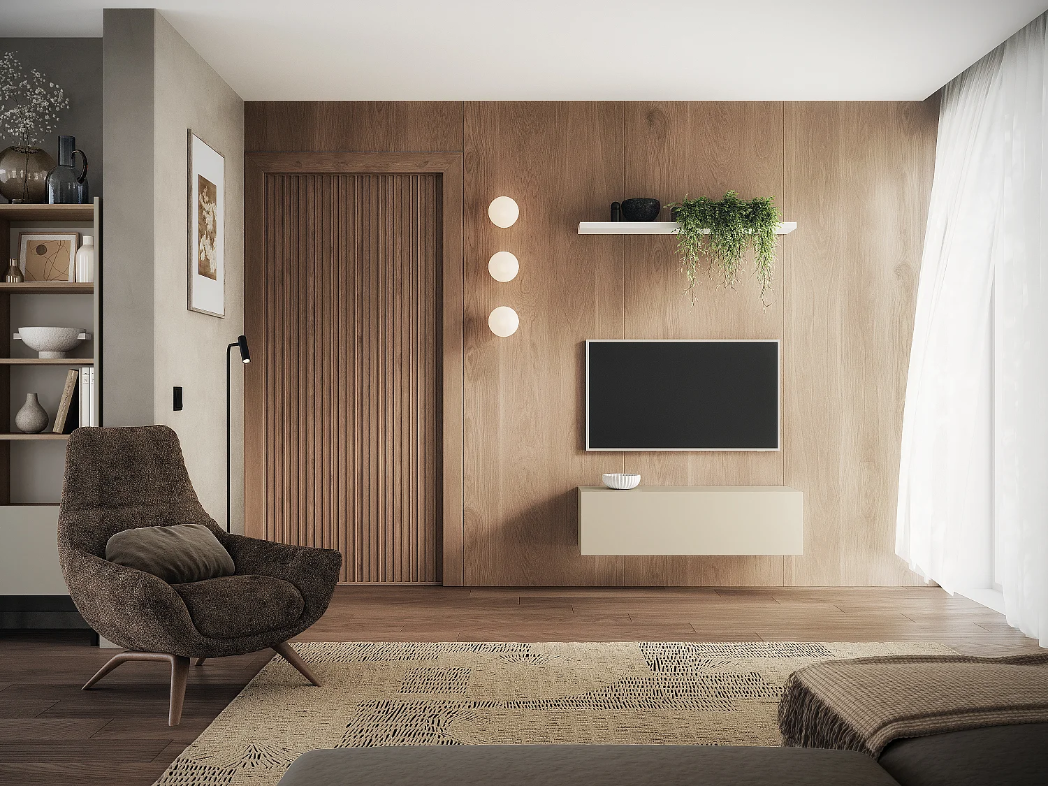 Meuble TV 105 cm 140 cm Banc Télé  Suspendu Banc Télévision Moderne Flottante pour Salon