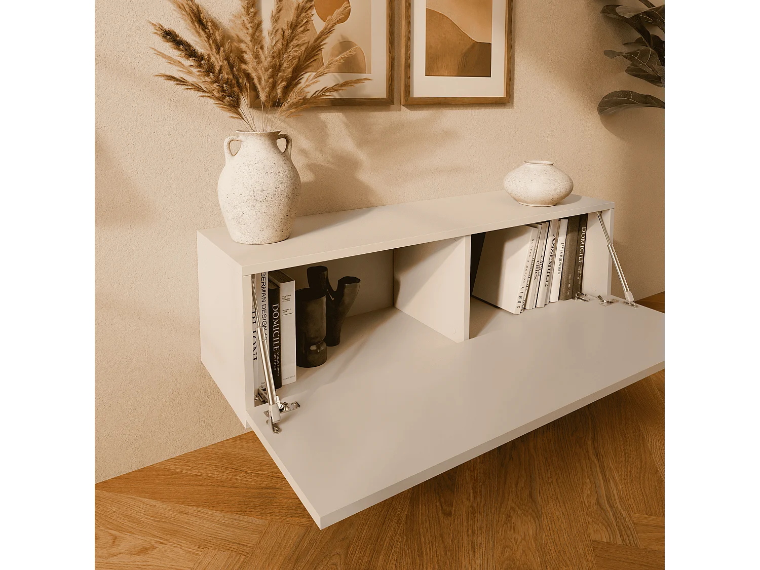 Meuble TV 105 cm 140 cm Banc Télé  Suspendu Banc Télévision Moderne Flottante pour Salon