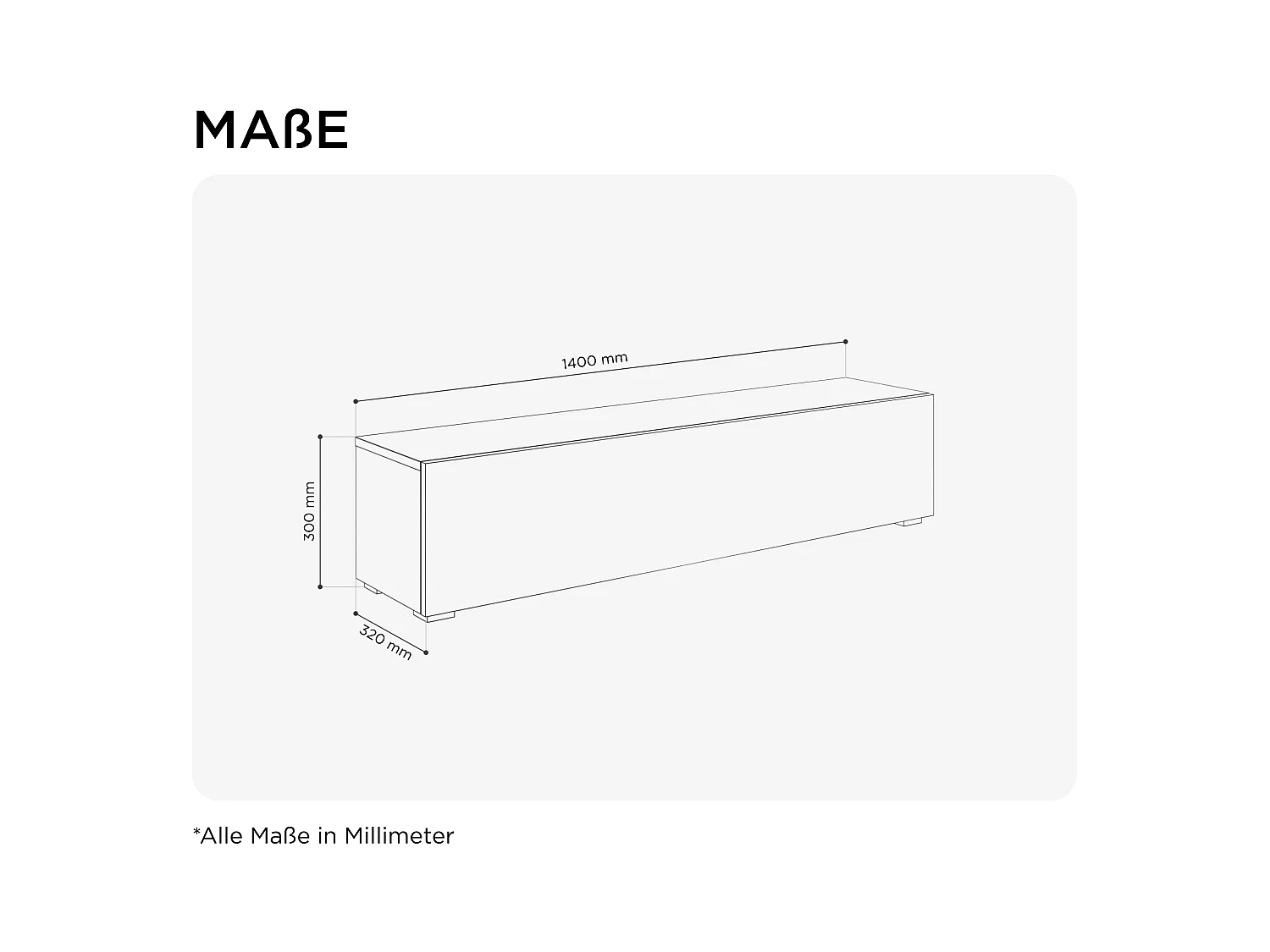 TV-meubel 105 cm 140 cm Zwevende Moderne Televisiekast voor Woonkamer
