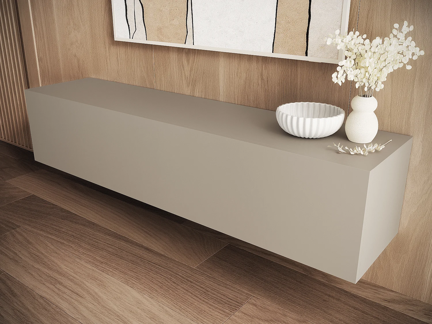 TV-meubel 105 cm 140 cm Zwevende Moderne Televisiekast voor Woonkamer