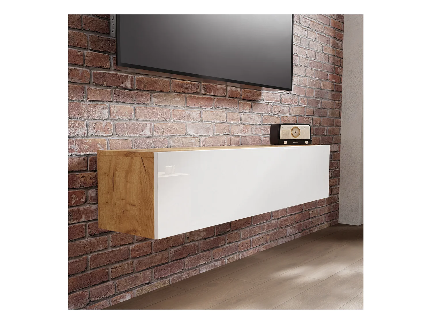TV‑Möbel 105 cm 140 cm Hängendes Fernsehboard Modern für Wohnzimmer