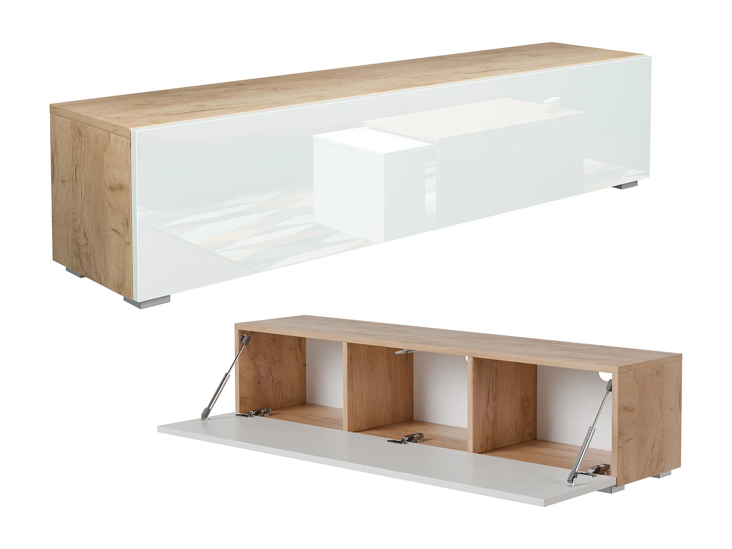 Meuble TV 105 cm 140 cm Banc Télé  Suspendu Banc Télévision Moderne Flottante pour Salon