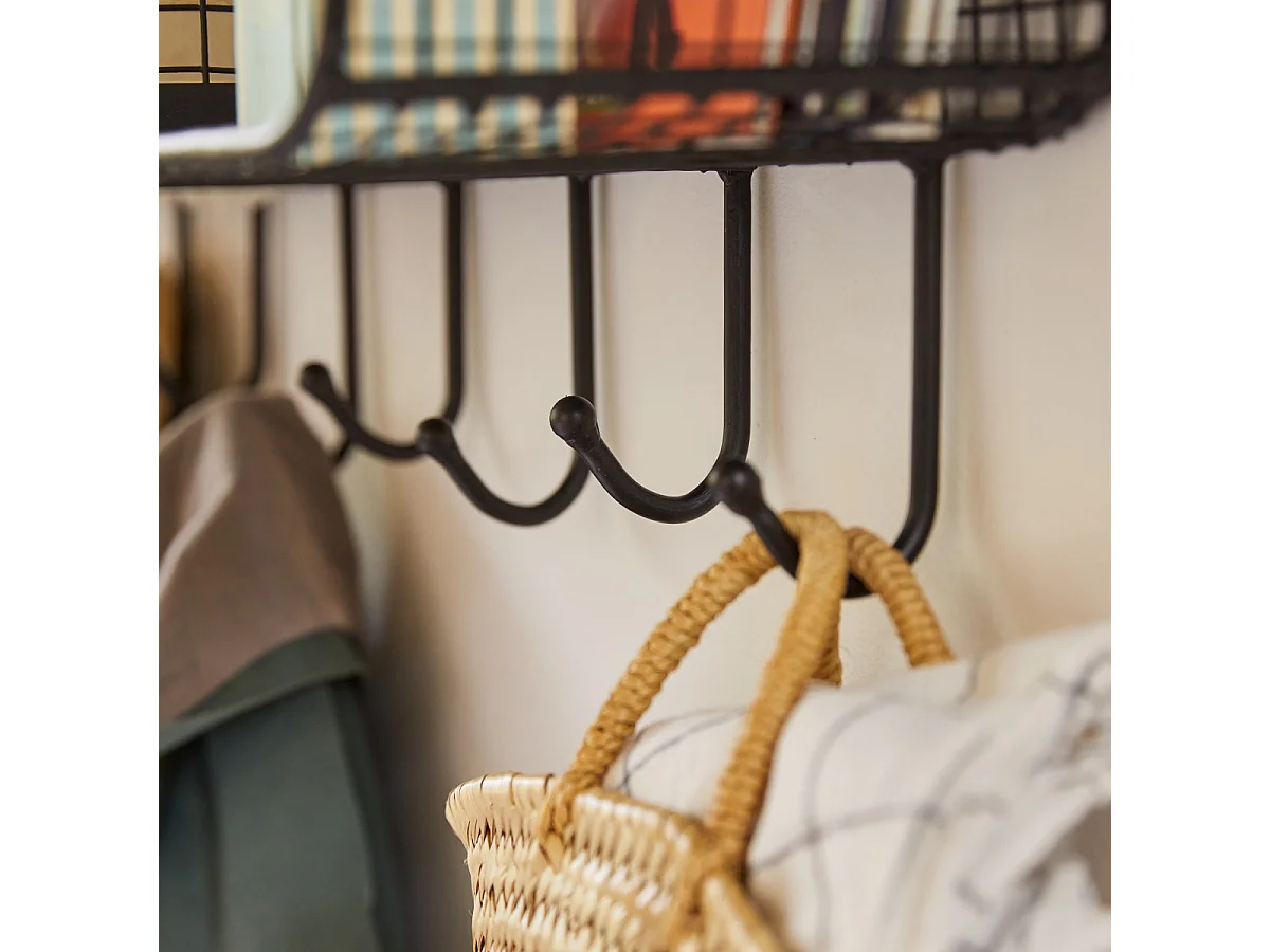 Kinder-Wandgarderobe Sona aus Metall 4 Fächer 100 cm