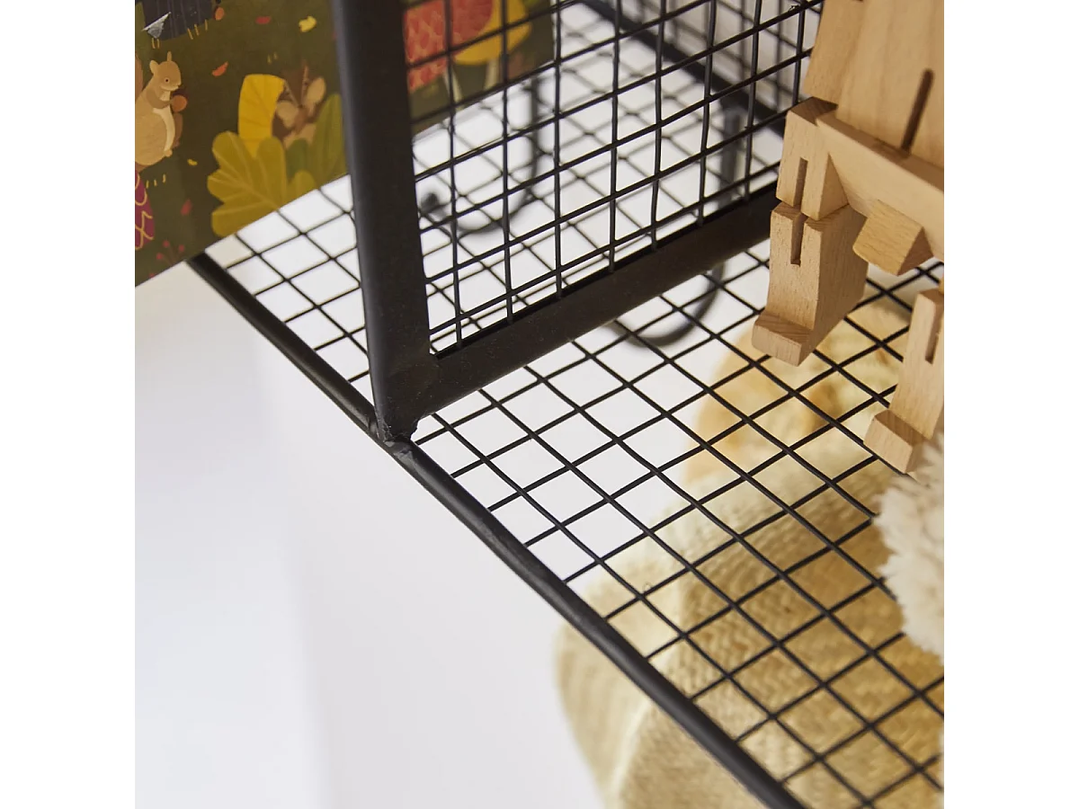 Kinder-Wandgarderobe Sona aus Metall 4 Fächer 100 cm