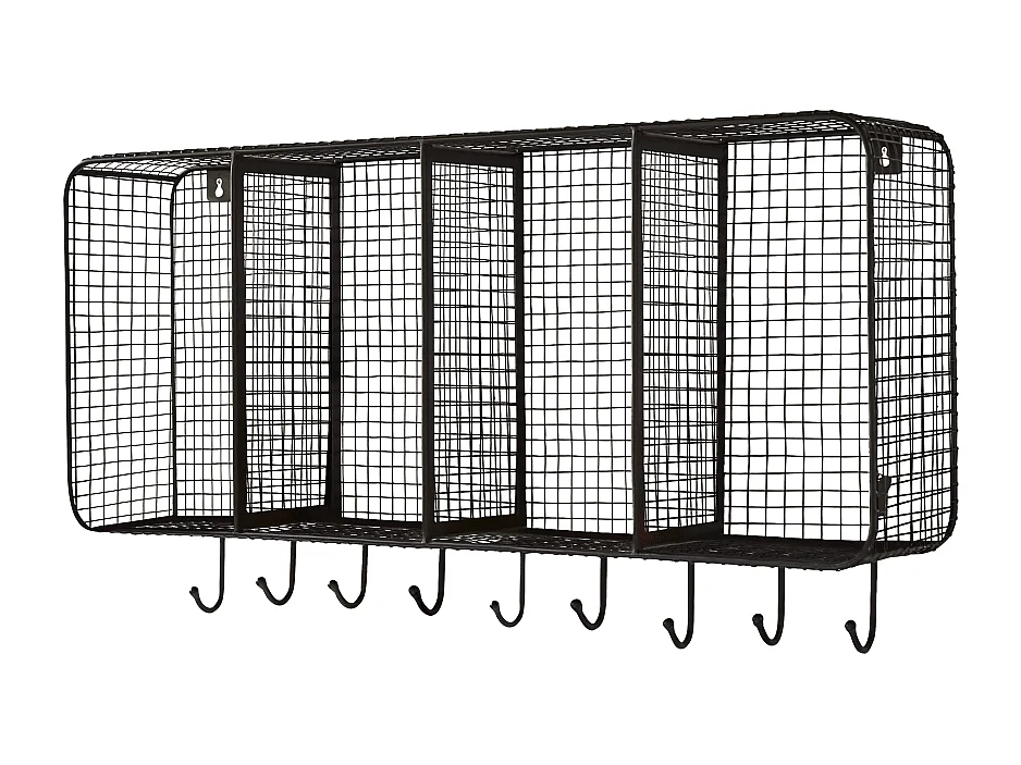 Kinder-Wandgarderobe Sona aus Metall 4 Fächer 100 cm