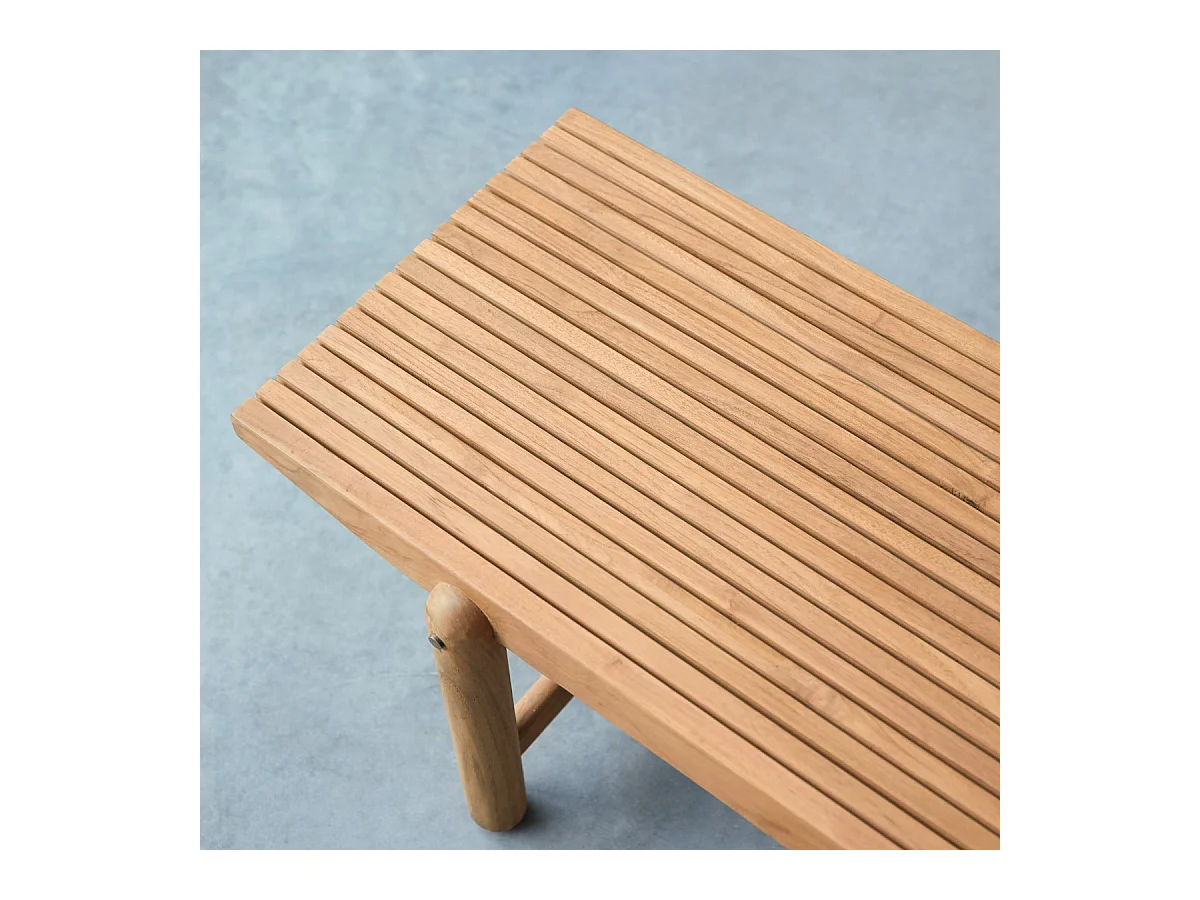Panca da giardino in legno massello di teak Fado